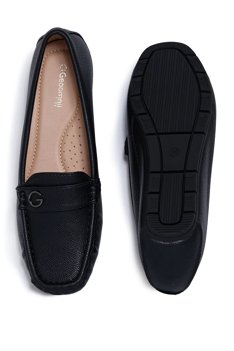 Geoomnii BLACK Geoomnii Closed Flat Shoes for Women – Comfortable Slip-On Ballet Flats for Office, Daily Wear & Casual Use for Women | Best Price UAE